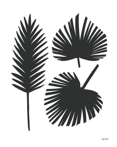 Cali Palms Black Ornate Wood Framed Art Print with Double Matting by Brown, Kyra