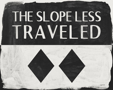 Slope Less Traveled Black Ornate Wood Framed Art Print with Double Matting by Brown, Kyra