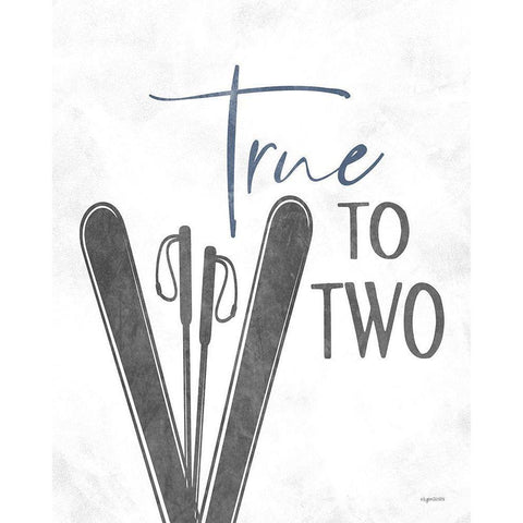 True to Two Black Modern Wood Framed Art Print by Brown, Kyra