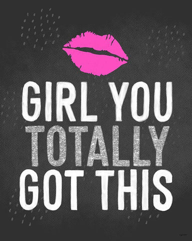 Totally Got This White Modern Wood Framed Art Print with Double Matting by Brown, Kyra