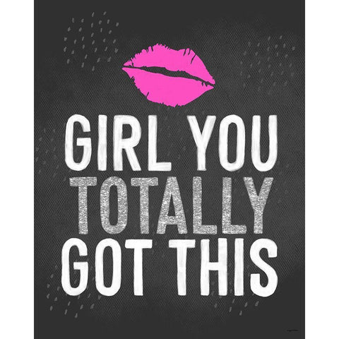 Totally Got This Black Modern Wood Framed Art Print with Double Matting by Brown, Kyra