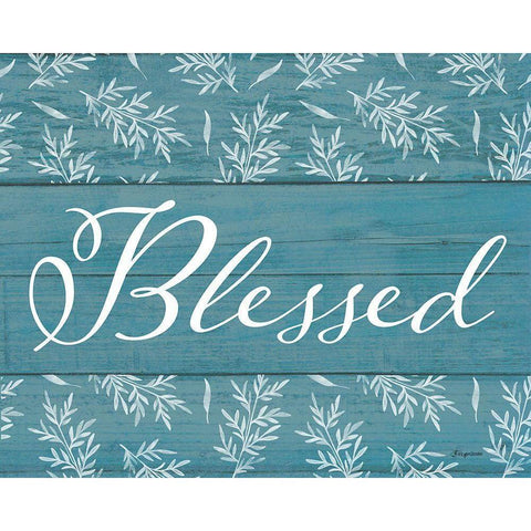 Blessed II White Modern Wood Framed Art Print by Brown, Kyra