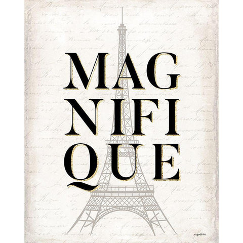 Magnifique White Modern Wood Framed Art Print by Brown, Kyra