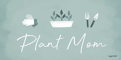 Plant Mom Black Ornate Wood Framed Art Print with Double Matting by Brown, Kyra