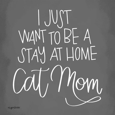 Cat Mom Gold Ornate Wood Framed Art Print with Double Matting by Brown, Kyra