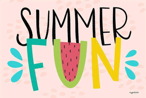 Summer Fun Black Ornate Wood Framed Art Print with Double Matting by Brown, Kyra
