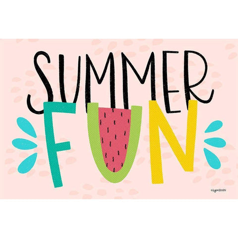 Summer Fun Black Modern Wood Framed Art Print by Brown, Kyra
