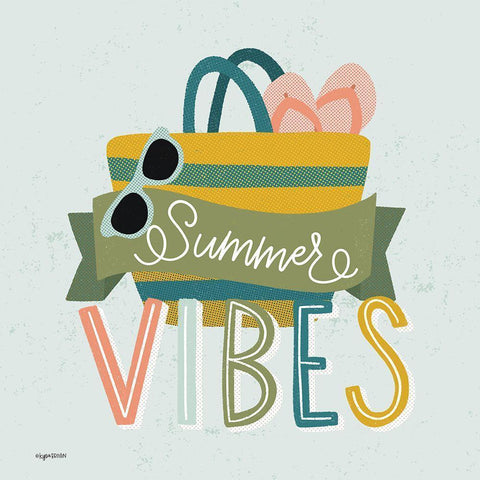 Summer Vibes Gold Ornate Wood Framed Art Print with Double Matting by Brown, Kyra