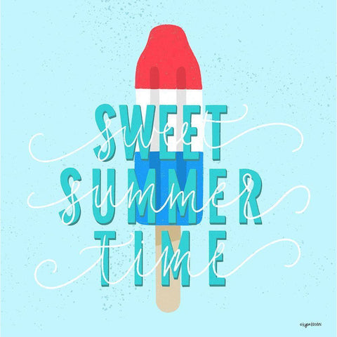 Sweet Summer Time Black Modern Wood Framed Art Print with Double Matting by Brown, Kyra