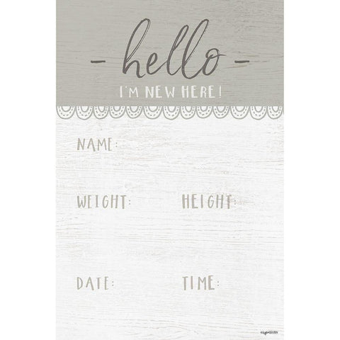 Stats White Modern Wood Framed Art Print by Brown, Kyra