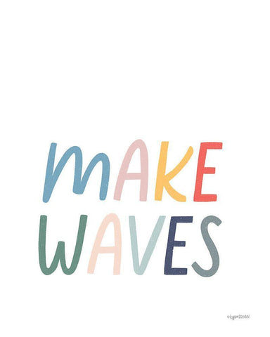 Make Waves Black Ornate Wood Framed Art Print with Double Matting by Brown, Kyra