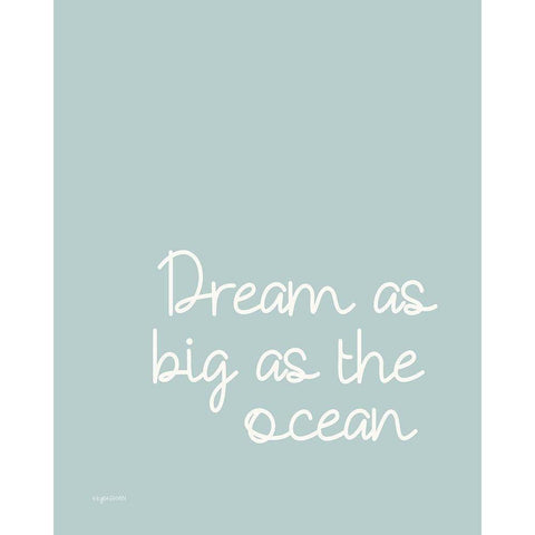 Dream Big White Modern Wood Framed Art Print by Brown, Kyra