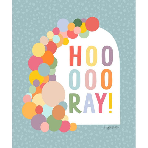 Hooray! Gold Ornate Wood Framed Art Print with Double Matting by Brown, Kyra