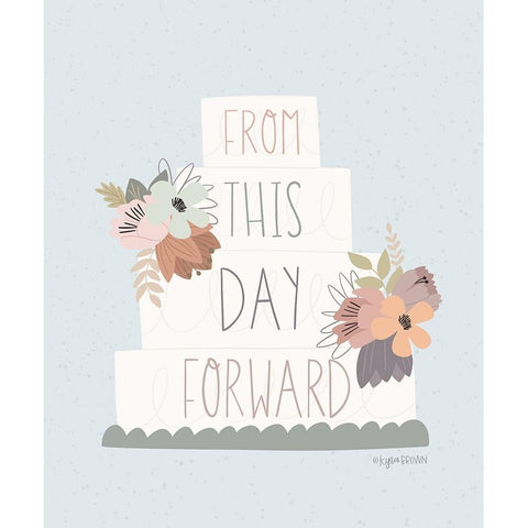 Wedding Cake Black Modern Wood Framed Art Print by Brown, Kyra