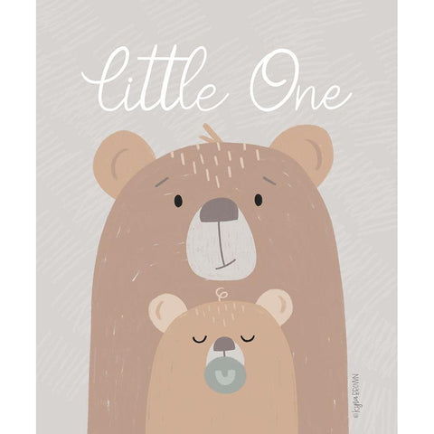 Little One Black Modern Wood Framed Art Print with Double Matting by Brown, Kyra