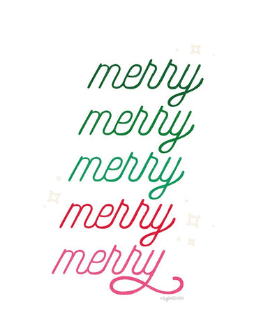 Merry Black Ornate Wood Framed Art Print with Double Matting by Brown, Kyra