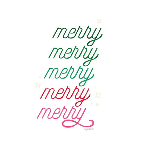 Merry Black Modern Wood Framed Art Print by Brown, Kyra