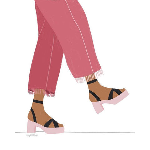 Fancy Feet II Black Modern Wood Framed Art Print by Brown, Kyra