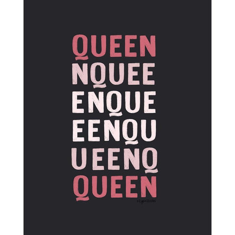 Queen Black Modern Wood Framed Art Print with Double Matting by Brown, Kyra
