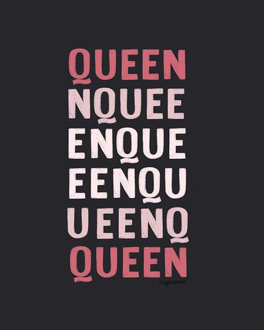 Queen White Modern Wood Framed Art Print with Double Matting by Brown, Kyra