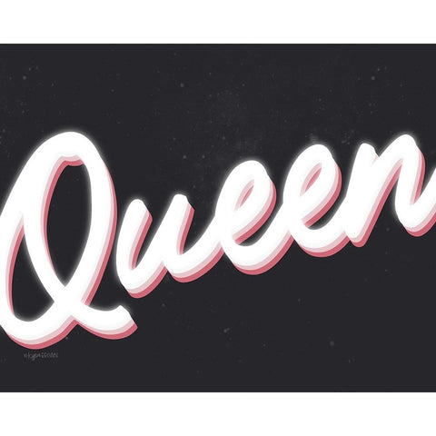 Queen II Black Modern Wood Framed Art Print with Double Matting by Brown, Kyra