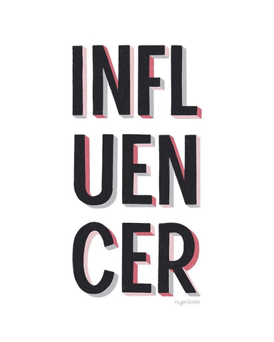 Influencer White Modern Wood Framed Art Print with Double Matting by Brown, Kyra