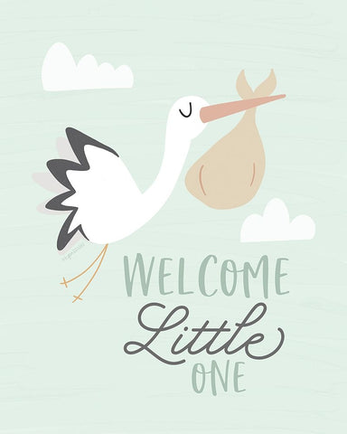 Stork Black Modern Wood Framed Art Print by Brown, Kyra