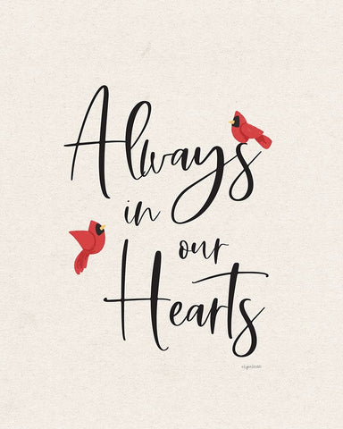 Always in Our Hearts Black Ornate Wood Framed Art Print with Double Matting by Brown, Kyra