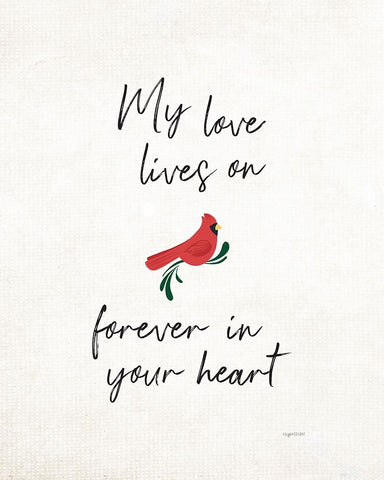 Love Lives Black Modern Wood Framed Art Print by Brown, Kyra