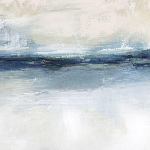 Coastal Air II Black Modern Wood Framed Art Print with Double Matting by Blue, Nina