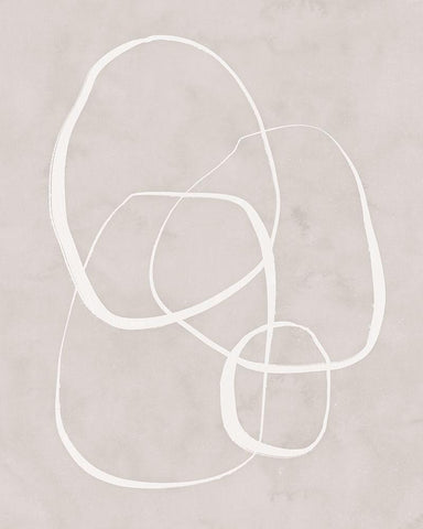 Infinity White Modern Wood Framed Art Print with Double Matting by Blue, Nina