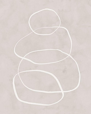 Infinity II White Modern Wood Framed Art Print with Double Matting by Blue, Nina