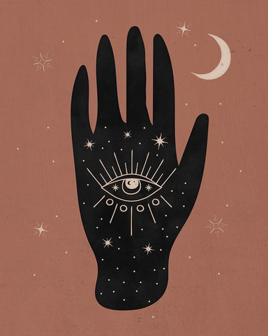 All Seeing I Black Ornate Wood Framed Art Print with Double Matting by Blue, Nina