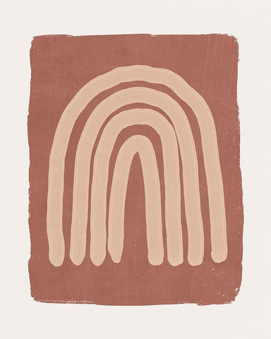 Primitive Arch II White Modern Wood Framed Art Print with Double Matting by Blue, Nina