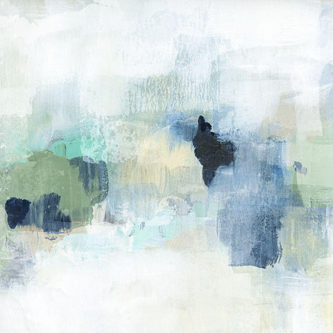 Shifting II White Modern Wood Framed Art Print by Blue, Nina