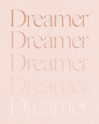 Dreamer White Modern Wood Framed Art Print with Double Matting by Blue, Nina