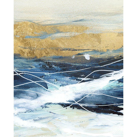 Like a Storm White Modern Wood Framed Art Print by Blue, Nina