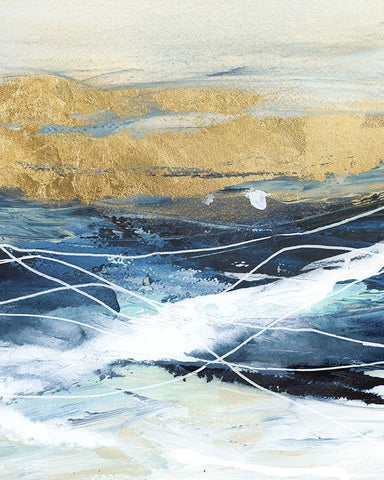 Like a Storm White Modern Wood Framed Art Print with Double Matting by Blue, Nina