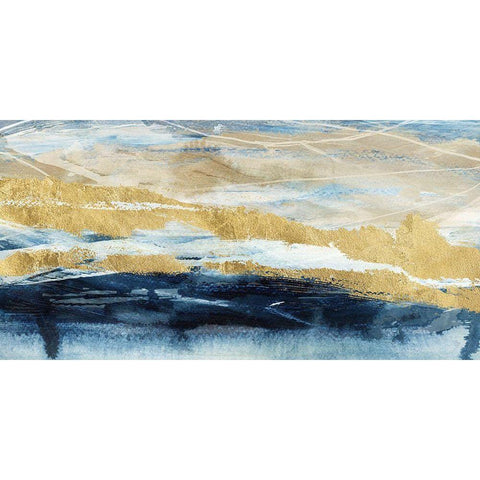 Like a Storm III Gold Ornate Wood Framed Art Print with Double Matting by Blue, Nina