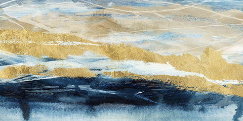 Like a Storm III White Modern Wood Framed Art Print with Double Matting by Blue, Nina