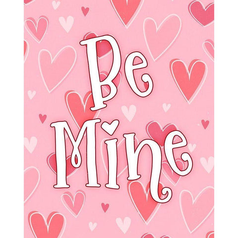 Be Mine White Modern Wood Framed Art Print by Blue, Nina