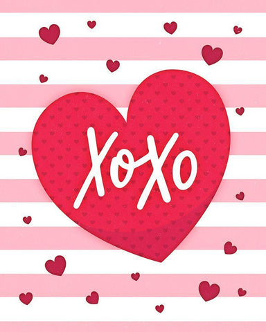 XoXo Black Ornate Wood Framed Art Print with Double Matting by Blue, Nina