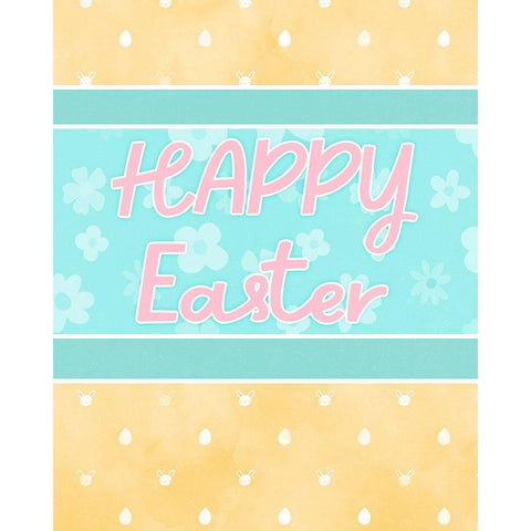 Happy Easter White Modern Wood Framed Art Print by Blue, Nina