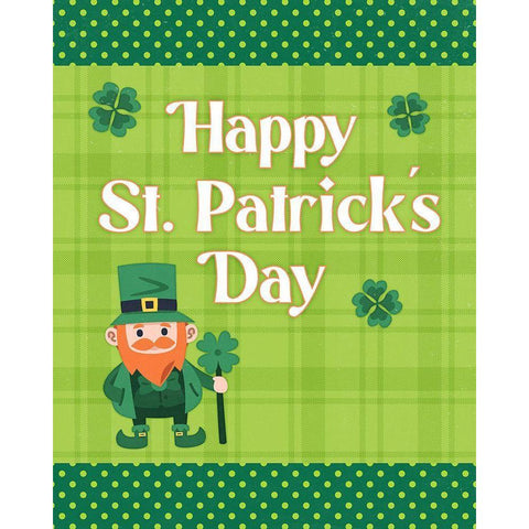 St. Patricks Day Black Modern Wood Framed Art Print with Double Matting by Blue, Nina
