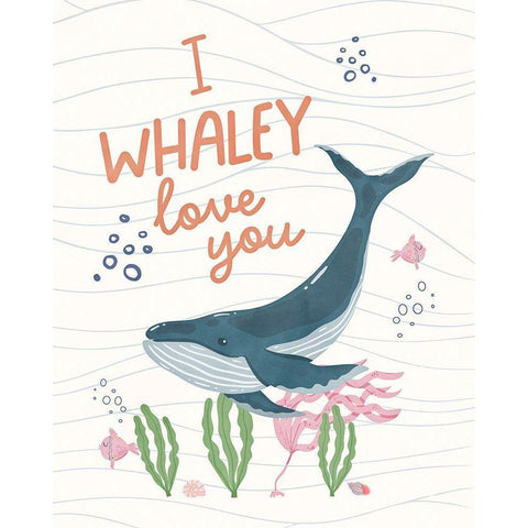 Whaley Love You Gold Ornate Wood Framed Art Print with Double Matting by Blue, Nina