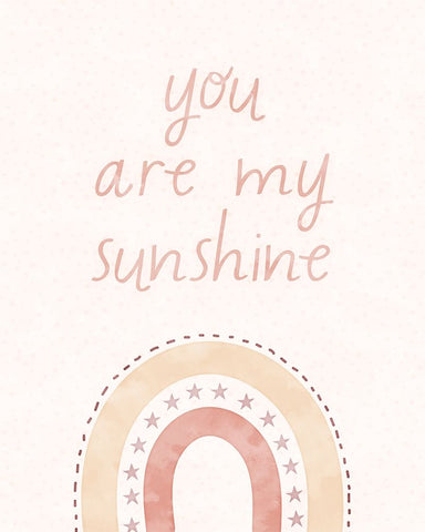 My Sunshine White Modern Wood Framed Art Print with Double Matting by Blue, Nina