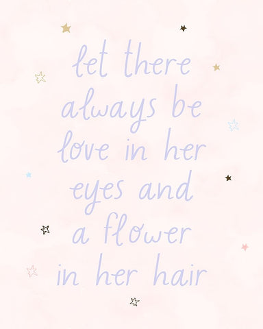 Love and a Flower White Modern Wood Framed Art Print with Double Matting by Blue, Nina