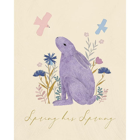 Spring has Sprung White Modern Wood Framed Art Print by Blue, Nina