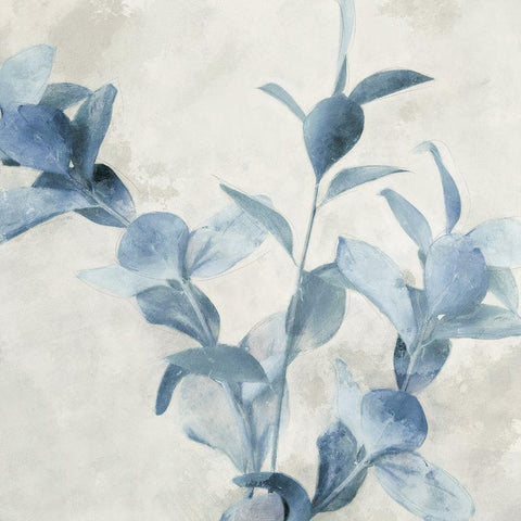 Blue Botanicals White Modern Wood Framed Art Print by Blue, Nina