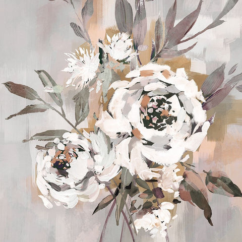 Antique Rose II Black Modern Wood Framed Art Print by Blue, Nina